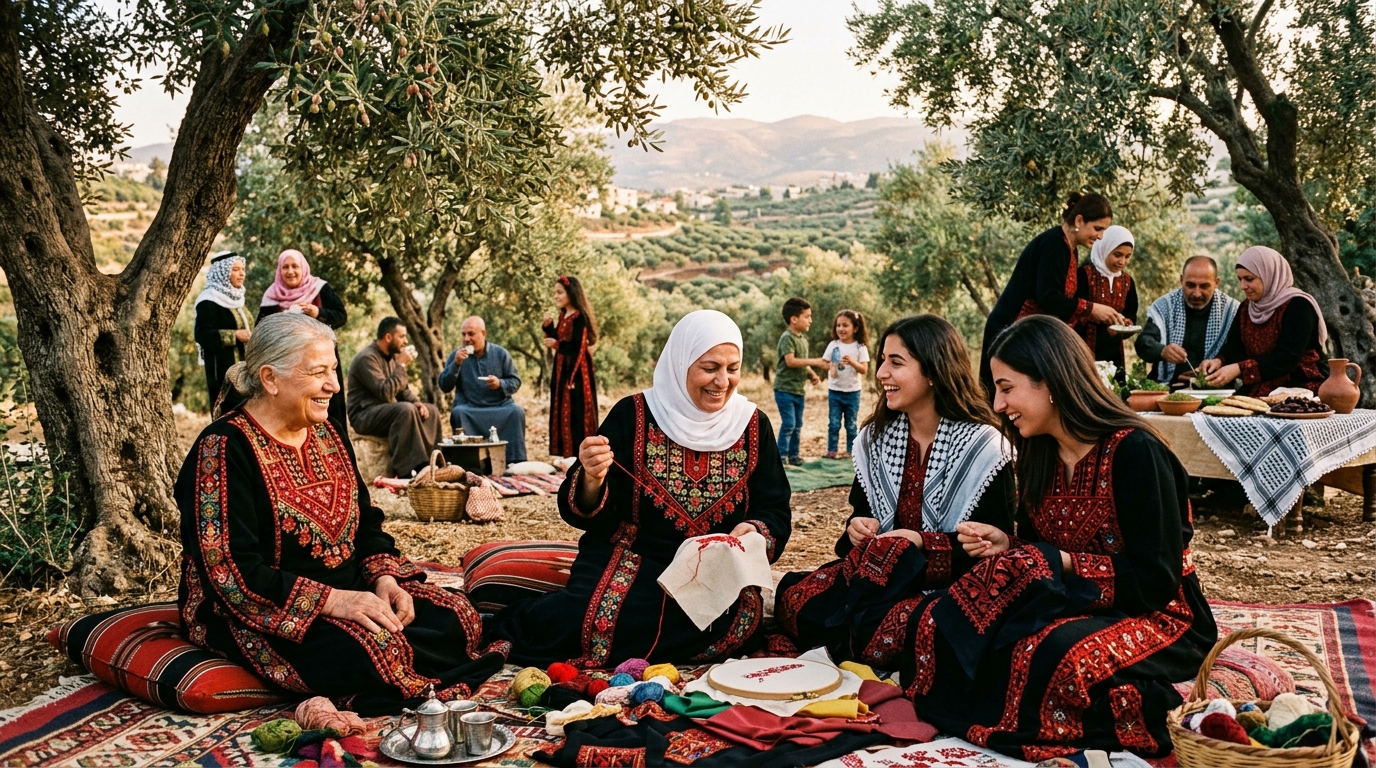 Palestinian Community, Tatreez Arts and Olive Grove Heritage